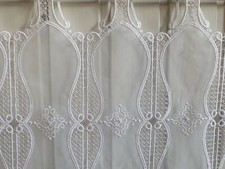 Shabby Chic Romantik Landhausgardine Scheibengardine Spitze 45, 60,75 o. 90 cm H