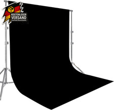 Fotohintergrund Schwarz 2x3m