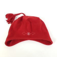 Bogner Mütze Damen M Rot Fleeece Logo Beanie Wintermütze