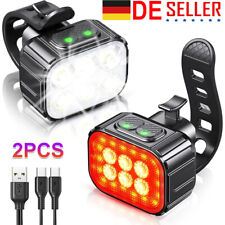 2tlg LED Fahrradlampe Set USB