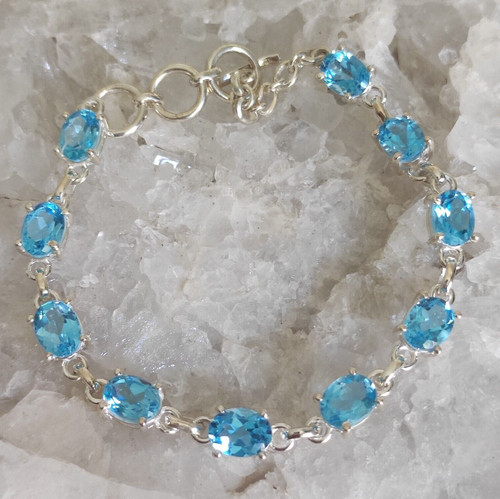 Topas armband facettiert - topas,