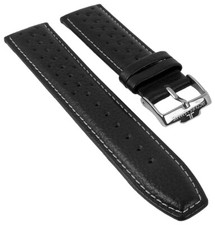 Jacques Lemans Uhrenband Montreal | Leder 22mm mit Lochmuster 1-1670