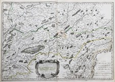 Franche-Comté Besancon Dole Gray map carte Karte Sanson gravure 1658