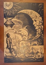 Holzbild geschnitzt /