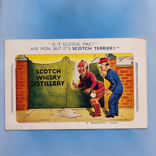 Comic postkarte 1964 - postkarte, whisky