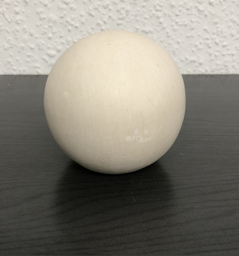 Dekokugel beige weiß klein
