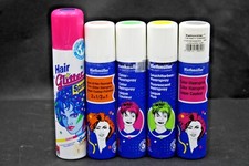 5x Riethmüller Farb- / Glitterhaarspray verschiedene Farben für Halloween Set