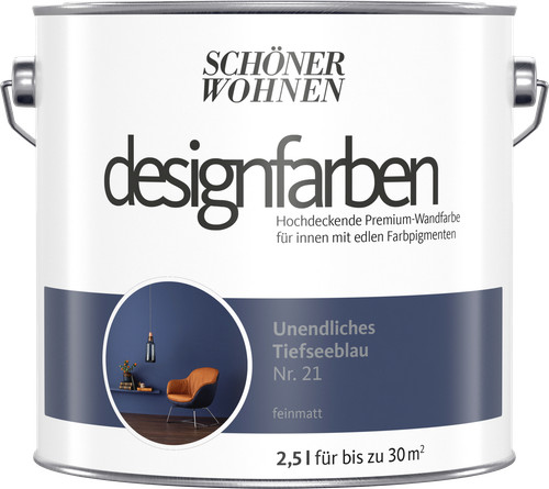Wandfarbe designfarbe blau - wandfarbe,