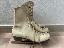Weiße Eiskunstlaufschuhe Herren Damen Vintage Retro Größe Gr. 5 1/2