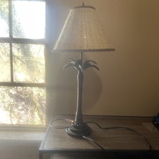 Vintage 1990s Palm Tree Lamp