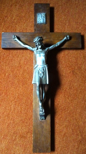 Großes antikes holz kreuz - großes,