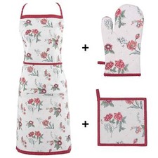 3x Set Schürze Backen Küchenschürze Topfhandschuh Rockabilly Backschürze Clayre