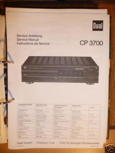Service manual dual - service,