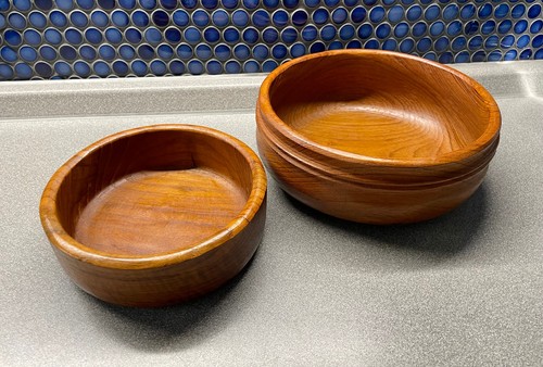 Teakholz schalen - 2,