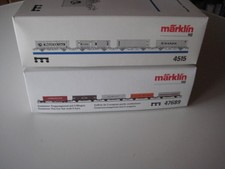 Märklin H0 47689 + 4515 Containertransportwagen 2 Sets 9 Wagen, neuwertig in OVP