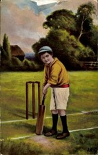 Künstler Ak Cricket Spiel