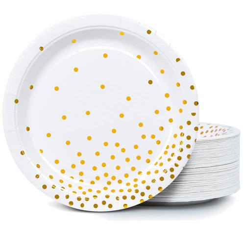 Pappteller party gold - pappteller,