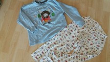 Okay Kinder Jungen Schlafanzug Pyjama Blau Weiß Affen Gr 104