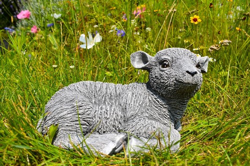 Gartenfigur lamm schaf - gartenfigur, lamm,