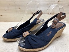 TOM TAILOR DAMENSCHUHE ESPADRILLE WEDGES KEILABSATZ SANDALETTEN GR:39 UK:6 BLAU