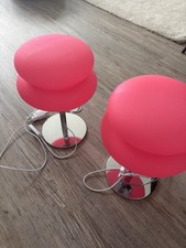 Nachttischlampen 2er Set Pinker Schirm