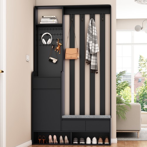 Holz flur garderobe set - flur,