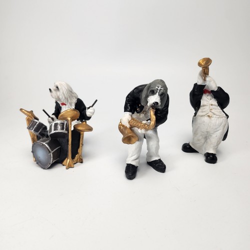 Hunde musiker figuren 3er - hunde, set