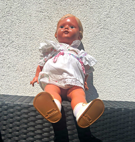 Klassische vintage babypuppe - klassische,