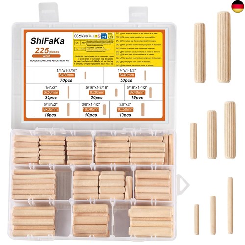 225 stück holzdübel set - 225,