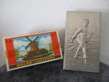 Raiffeisenbank Streichholz Etui Metall Relief 1970 van Gogh Design Rarität Nachl