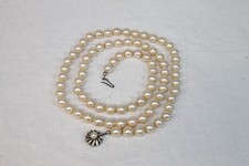 Vintage Perlex Perlenkette Halskette Kette Verschluss Silber 835 Länge ca.70cm