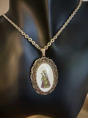 Vintage medaillon kette - medaillon,