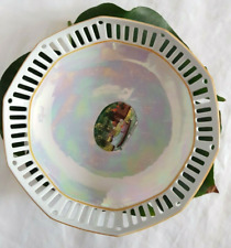 Durchbruch Schale Ilmenau de Saxe Lübbenau Porzellan Perlmutt Teller Tischdeko