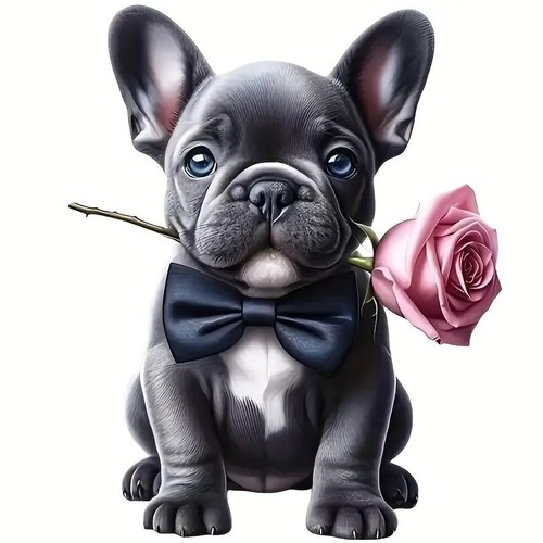 Französische bulldogge rose - bulldogge, +