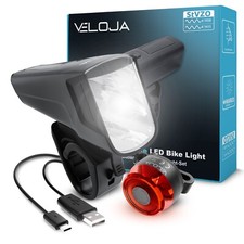 Fahrrad Licht LED Set Akku 100 LUX StVZO zugelassen Beleuchtung USB-C aufladbar