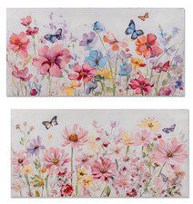 2er Set Wandbilder Blumenwiese