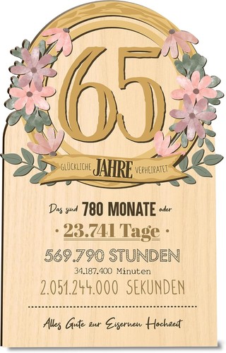 Eiserne hochzeit karte - eiserne, 65