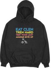 STEROID GYM Hoodie | Eat Clen, Tren Hard, Test Your Limit | Kapuzenpullover