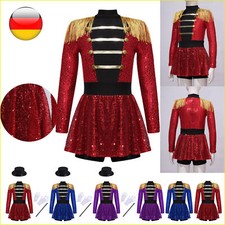 DE-Mädchen Zirkus Kostüme Pailletten Weihnachtskostüm Ehrengarde Zirkusdirektor 