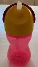 Pink/gelbe Strohhalm Trinkflasche - Marke: Philips Avent