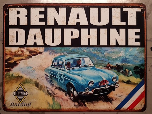Blechschild vintage renault - blechschild,