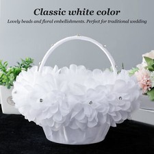 Weißes Blumenmädchen Korb