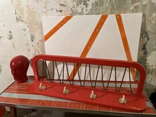 Art Deco Hakenleiste Shabby chic Hutablage Garderobe abgerundet Bakelithaken 50s