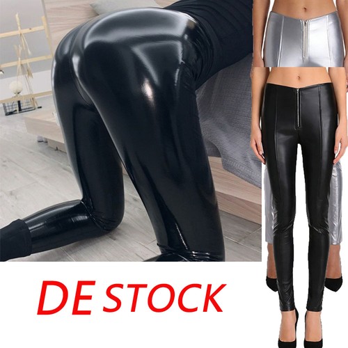 Damen leder leggings - de,