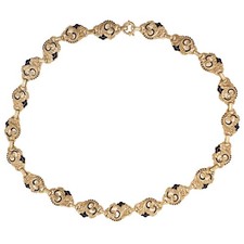 Biedermeier collier 585 gold - collier,