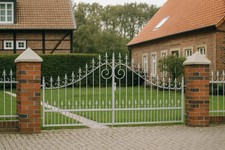 Hoftor, Einfahrtstor, Doppelflügeltor, Metalltor,Tor, Eisentor, Verzinkt, 360cm