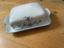 Butterdose mit Deckel Blaue Blumen Von Bavaria Porzellan Germany Wunsiedel 