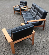 Vintage 60s Sofa,Sessel Leder Schweiz Germany chair danish design midcentury