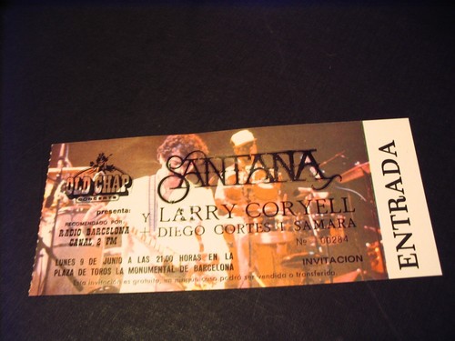 Santana larry coryell ticket - &,
