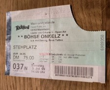 Böhse Onkelz Konzert Ticket